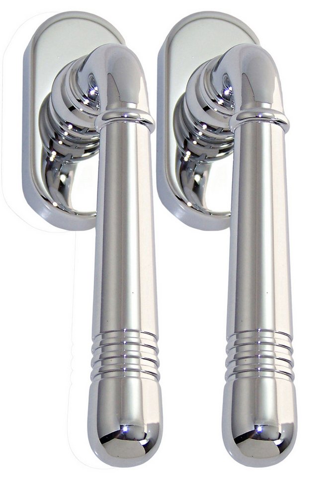 Fenstergriff Massiv Messing Fenstergriff Set 2 x FG Helena Prime 0320 Chrom, 2 x FG Helena Prime 0320, L: 12.4 cm, Metall Unterkonstruktion von OTTO