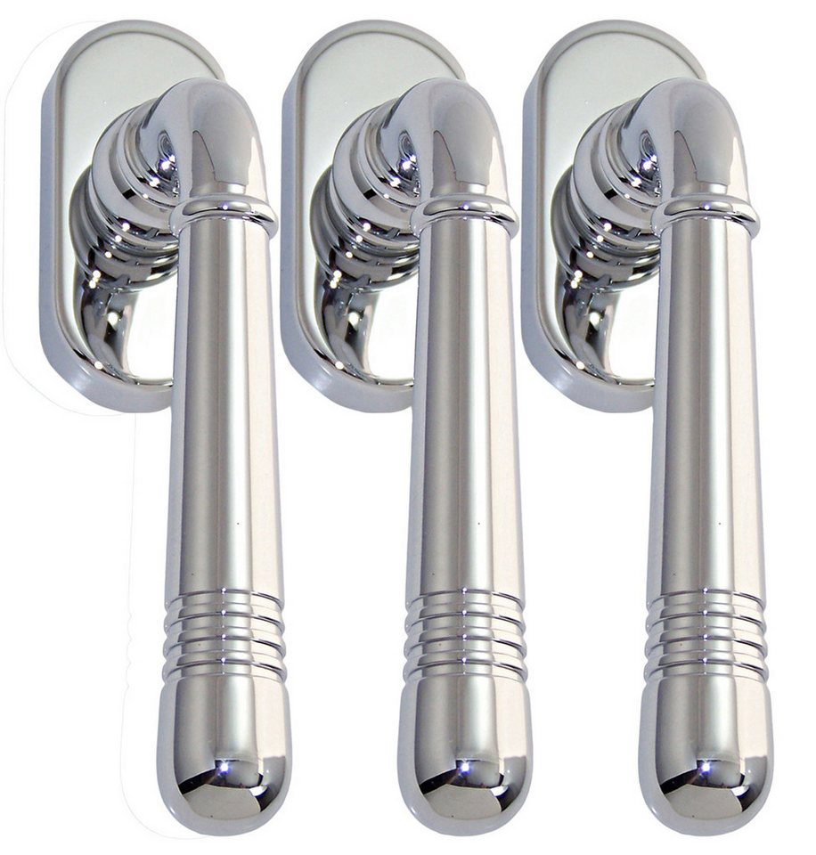 Fenstergriff Massiv Messing Fenstergriff Set 3 x FG Helena Prime 0320 Chrom, 3 x FG Helena Prime Chrom, L: 12.4 cm, Metall Unterkonstruktion Fenstergriff Massiv Messing Fenstergriff Set 3 x FG Helena Prime 0320 Chrom, 3 x FG Helena Prime Chrom, L: 12.4 cm, Metall Unterkonstruktion von OTTO