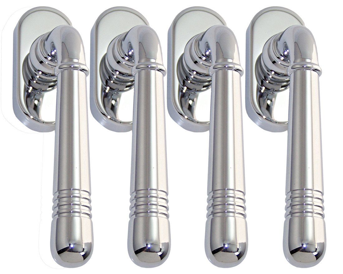 Fenstergriff Massiv Messing Fenstergriff Set 4 x FG Helena Prime 0320 Chrom, 4 x FG Helena Prime Chrom, L: 12.4 cm, Metall Unterkonstruktion Fenstergriff Massiv Messing Fenstergriff Set 4 x FG Helena Prime 0320 Chrom, 4 x FG Helena Prime Chrom, L: 12.4 cm, Metall Unterkonstruktion von OTTO