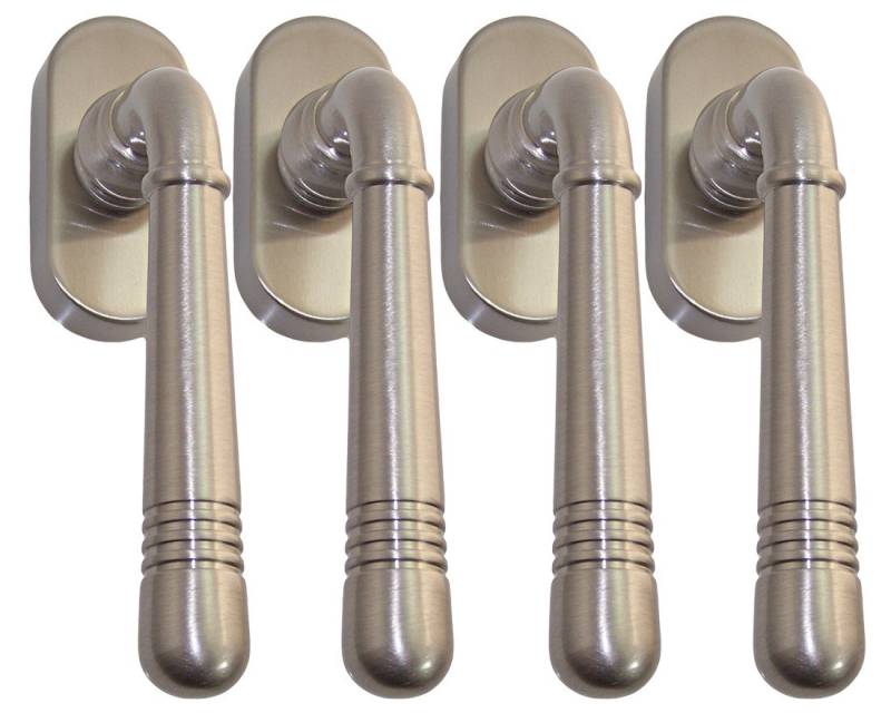 Fenstergriff Massiv Messing Fenstergriff Set 4 x FG Helena Prime 0950 Nickelmatt, 4 x FG Helena Prime 0950, L: 12.4 cm, Metall Unterkonstruktion von OTTO