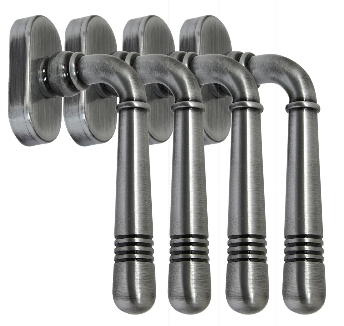 Fenstergriff Massiv Messing Fenstergriff Set 4 x FG Helena Prime 0970 EF - Schwarz, L: 12.4 cm, Metall Unterkonstruktion Fenstergriff Massiv Messing Fenstergriff Set 4 x FG Helena Prime 0970 EF - Schwarz, L: 12.4 cm, Metall Unterkonstruktion von OTTO