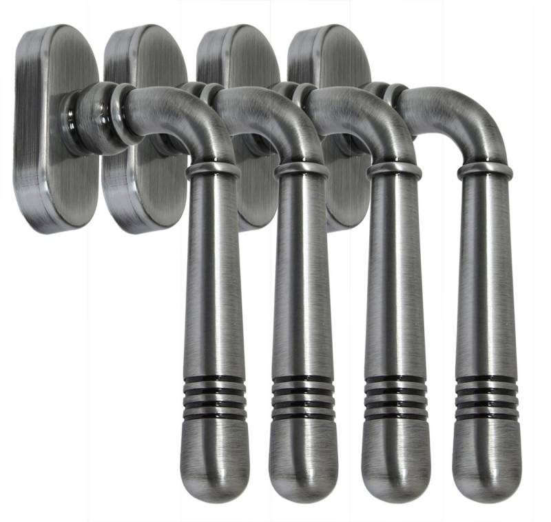 Fenstergriff Massiv Messing Fenstergriff Set 4 x FG Helena Prime 0970 EF - Schwarz, L: 12.4 cm, Metall Unterkonstruktion von OTTO
