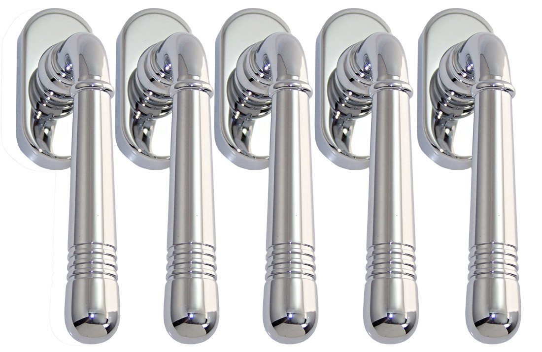 Fenstergriff Massiv Messing Fenstergriff Set 5 x FG Helena Prime 0320 Chrom, 5 x FG Helena Prime 0320 Chrom, L: 12.4 cm, Metall Unterkonstruktion Fenstergriff Massiv Messing Fenstergriff Set 5 x FG Helena Prime 0320 Chrom, 5 x FG Helena Prime 0320 Chrom, L: 12.4 cm, Metall Unterkonstruktion von OTTO