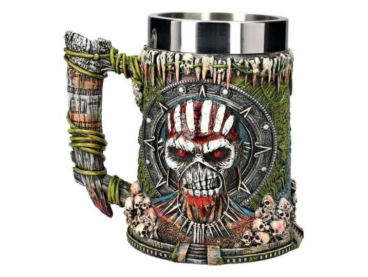 Figuren Shop GmbH Bierkrug Krug Iron Maiden - Book of Souls - Merchandise Bierkrug, Kunststein (Polyresin), Edelstahl, bunt von OTTO