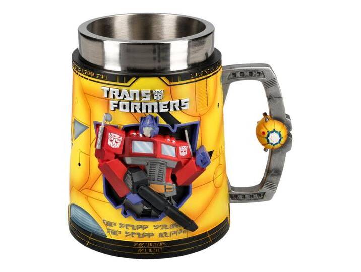 Figuren Shop GmbH Bierkrug Transformers Krug – Optimus Prime Rodimus Tankard 600 ml 15 cm Deko, Kunststein (Polyresin), Edelstahl von OTTO