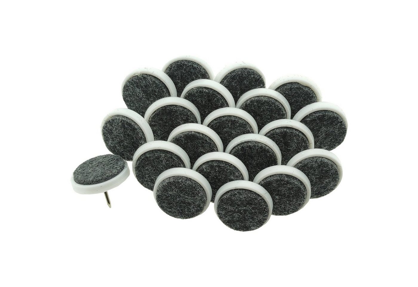 HundB Filzgleiter 20 Filzgleiter mit Nagel, Ø 2 cm, (Set, 20 St), Möbelgleiter Stuhlgleiter Laminatgleiter Bodenschutz Möbelschutz HundB Filzgleiter 20 Filzgleiter mit Nagel, Ø 2 cm, (Set, 20 St), Möbelgleiter Stuhlgleiter Laminatgleiter Bodenschutz Möbelschutz von HundB