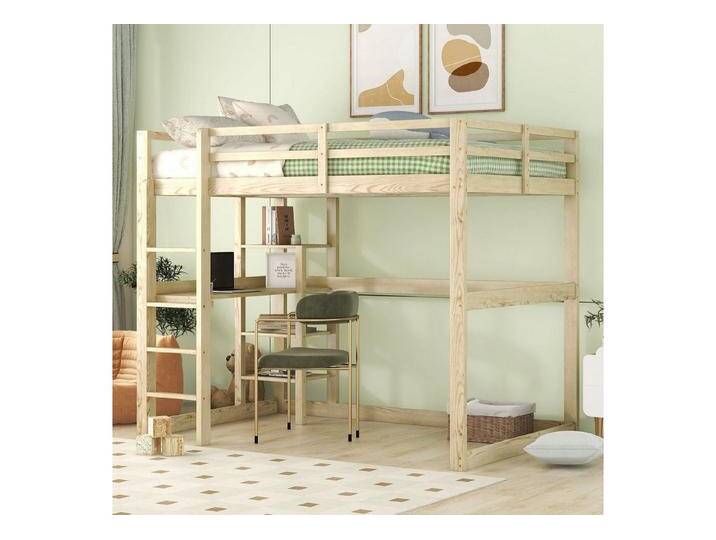 Flieks Hochbett Doppelbett Kinderbett mit Schreibtisch 140x200cm Kiefer ohne Stuhl, beige, holzfarbe Flieks Hochbett Doppelbett Kinderbett mit Schreibtisch 140x200cm Kiefer ohne Stuhl, beige, holzfarbe von OTTO