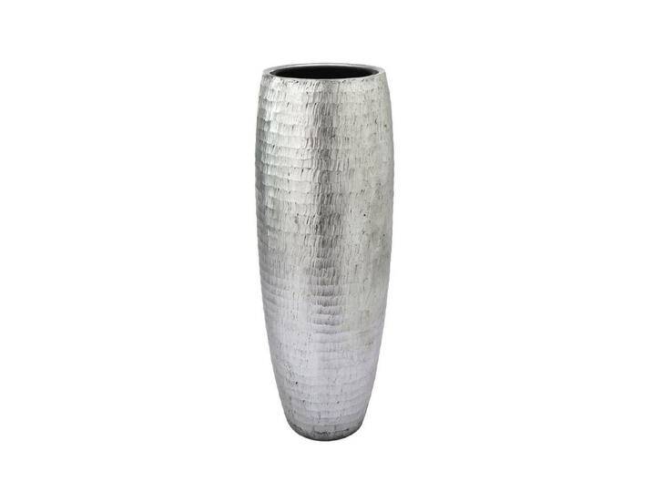 Flingora Bodenvase Amea, mit Einsatz - Fiberglas - Indoor - Silber - Höhe 97 cm, silberfarben, Silber von OTTO