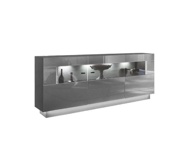 Forestdream Sideboard in Hochglanz Anthrazit mit 3 Türen und 9 Fächern (BxHxT: 160x85x43 cm) von OTTO