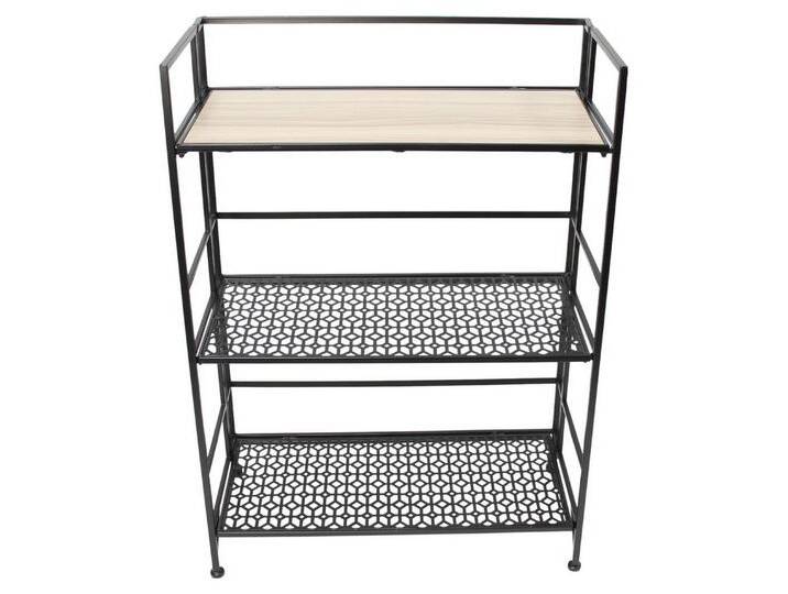 Frank Flechtwaren Regal Regal Simply Modern Metall schwarz MDF klappbar – Standregal von OTTO