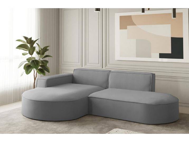 Friderik-EU Ecksofa PARMA STUDIO – 236 cm, Modernes Design, Couch L Form, Stoffwahl: Opera oder Loop, grau, Hellgrau von OTTO