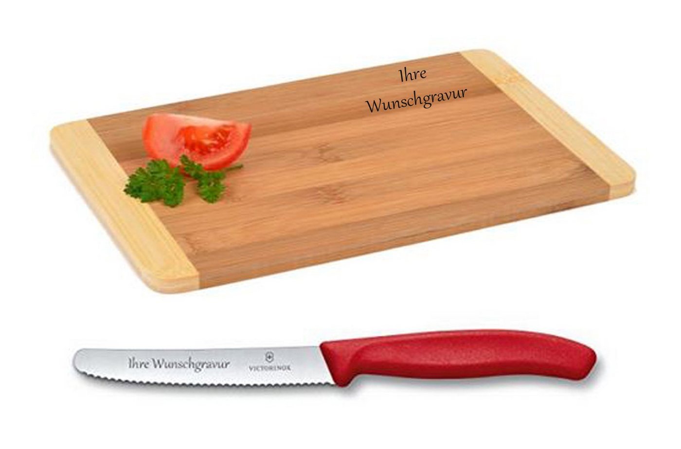 Frühstücksbrett Geschenkset, Victorinox-Messer + Frühstücksbrett – mit Namensgravur von OTTO