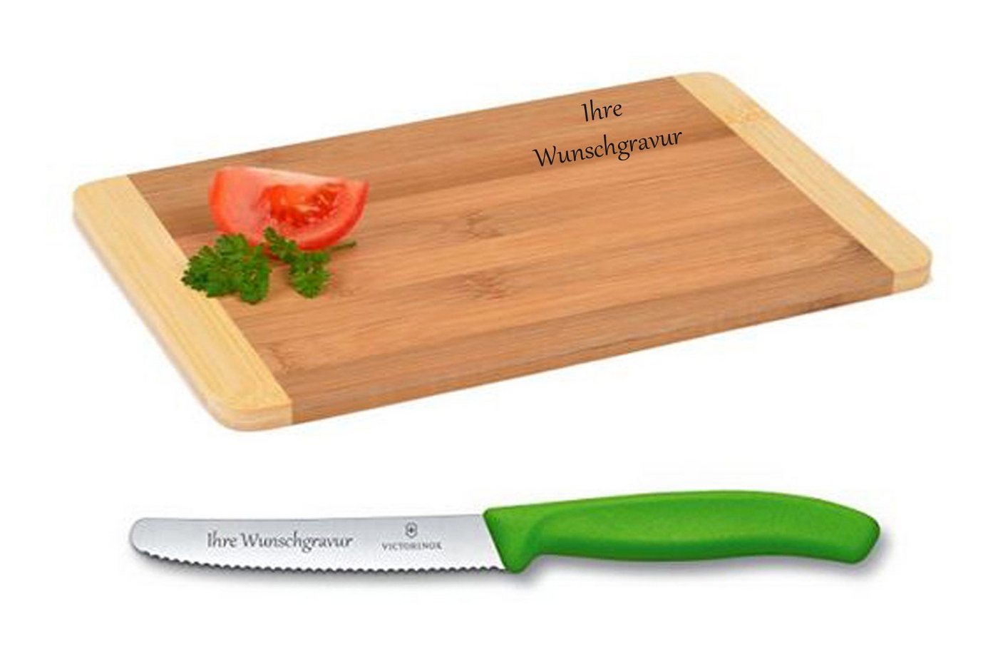 Frühstücksbrett Geschenkset, Victorinox-Messer + Frühstücksbrett – mit Namensgravur von OTTO