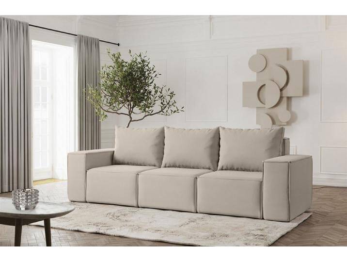 Fun Möbel 3-Sitzer Sofa Designersofa ESTELLE 3-Sitzer in Stoff, Rücken echt bezogen, weiß, Pearl Fun Möbel 3-Sitzer Sofa Designersofa ESTELLE 3-Sitzer in Stoff, Rücken echt bezogen, weiß, Pearl von OTTO