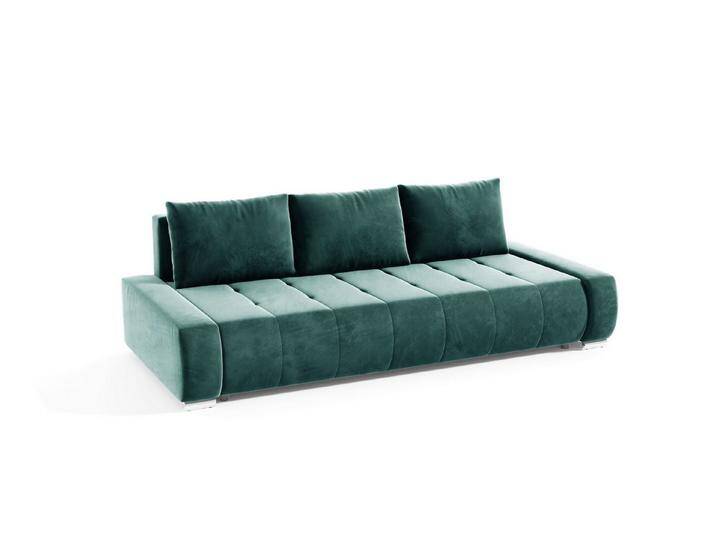Fun Möbel 3-Sitzer Sofa mit Schlaffunktion VOGAR, inkl. Bettkasten, grün, Grün von OTTO