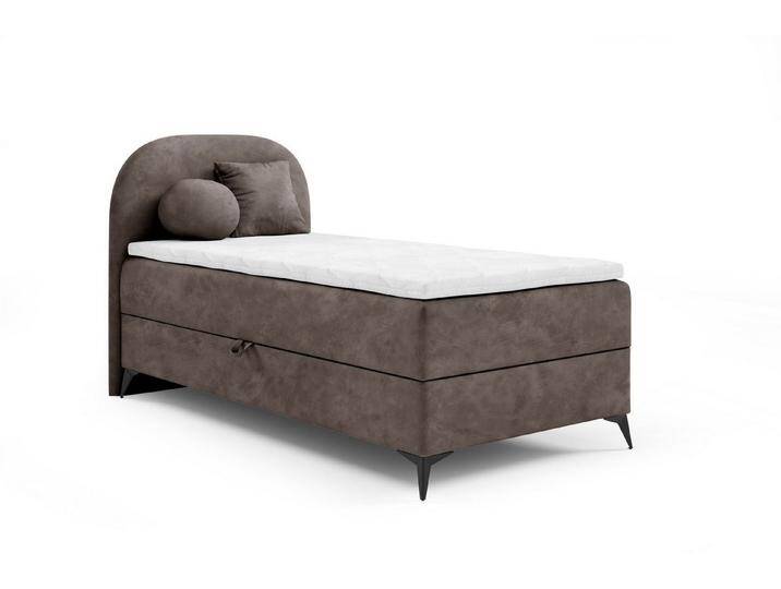 Fun Möbel Boxbett Gästebett GORGIA Stoff Jasmin (Füße ca. 13cm hoch, Bettkastenseite wählbar), Inkl. 2 Zierkissen, braun, Bettkastenseite Rechts von OTTO