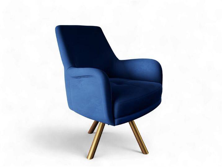 Fun Möbel Drehsessel Sessel VALERIE in Stoff (auch im Set erhältlich), Rundumbezug, blau, Drehsessel Sessel VALERIE in Stoff Elisa Velvet Dunkelblau von OTTO