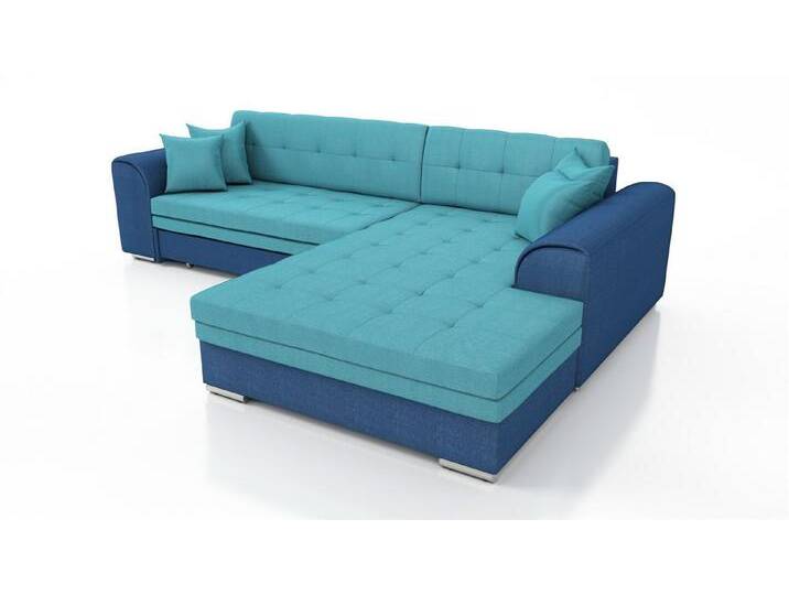 Fun Möbel Ecksofa Couchgarnitur SARRA Kunstleder/Stoff Ottomane Rechts oder Links, mit Schlaffunktion, blau Fun Möbel Ecksofa Couchgarnitur SARRA Kunstleder/Stoff Ottomane Rechts oder Links, mit Schlaffunktion, blau von OTTO