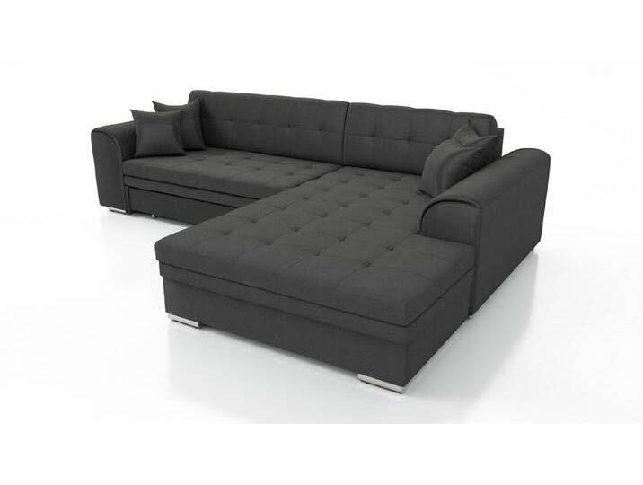 Fun Möbel Ecksofa Couchgarnitur SARRA Kunstleder/Stoff Ottomane Rechts oder Links, mit Schlaffunktion, schwarz von OTTO