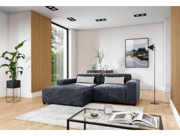 Fun Möbel Ecksofa Designersofa ROMY XS in Stoff Enjoy Me, Ottomane rechts oder links, Inkl. 2 Zierkissen, blau Fun Möbel Ecksofa Designersofa ROMY XS in Stoff Enjoy Me, Ottomane rechts oder links, Inkl. 2 Zierkissen, blau von OTTO