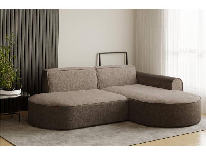 Fun Möbel Ecksofa Ecksofa Designersofa BONDY in Stoff mit Ottomane, Ottomane links oder rechts, Rundumbezug, braun Fun Möbel Ecksofa Ecksofa Designersofa BONDY in Stoff mit Ottomane, Ottomane links oder rechts, Rundumbezug, braun von OTTO