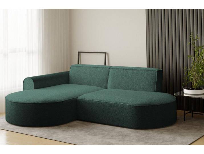 Fun Möbel Ecksofa Ecksofa Designersofa BONDY in Stoff mit Ottomane, Ottomane links oder rechts, Rundumbezug, grün Fun Möbel Ecksofa Ecksofa Designersofa BONDY in Stoff mit Ottomane, Ottomane links oder rechts, Rundumbezug, grün von OTTO