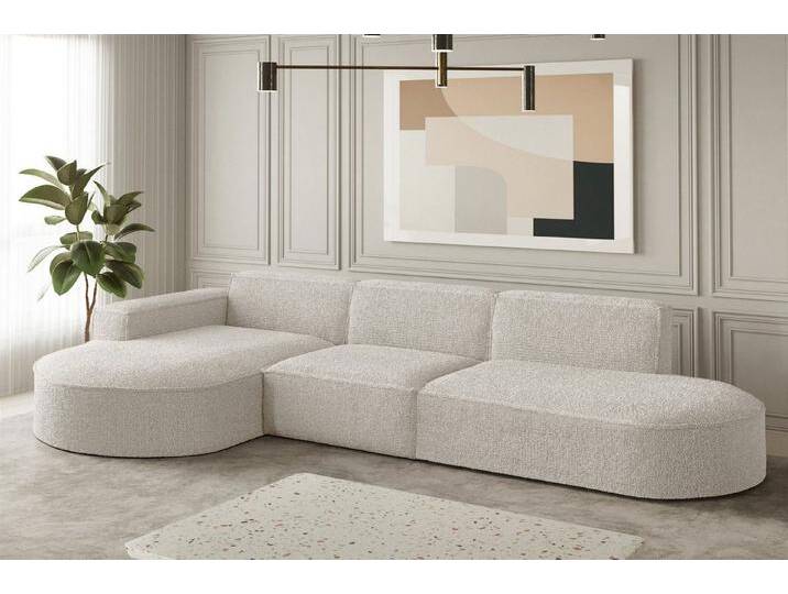 Fun Möbel Ecksofa Ecksofa Designersofa PALMA mit Ottomane in Stoff Ascot, Ottomane links oder rechts, Rundumbezug, beige, Beige Fun Möbel Ecksofa Ecksofa Designersofa PALMA mit Ottomane in Stoff Ascot, Ottomane links oder rechts, Rundumbezug, beige, Beige von OTTO
