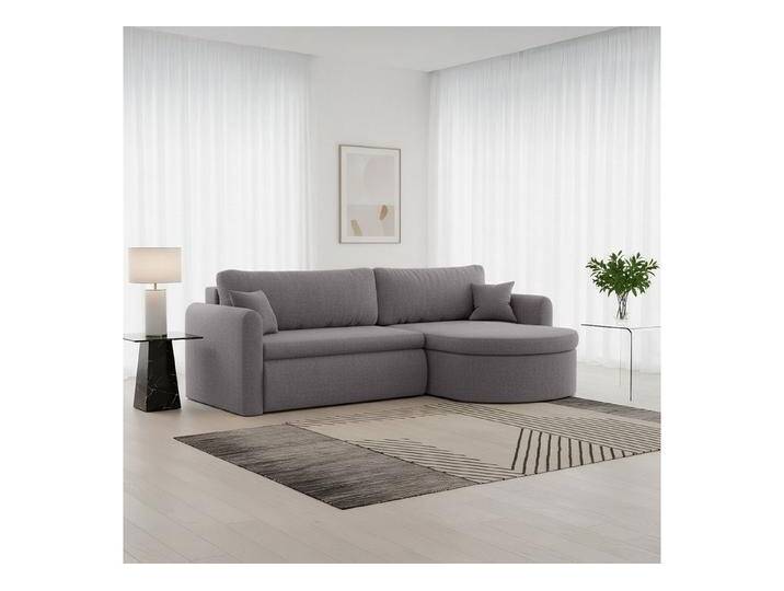 Fun Möbel Ecksofa Ecksofa Schlafsofa FELIZ, Rundumbezug, Inkl. Bettkasten und 2 Zierkissen, grau, Grau Fun Möbel Ecksofa Ecksofa Schlafsofa FELIZ, Rundumbezug, Inkl. Bettkasten und 2 Zierkissen, grau, Grau von OTTO