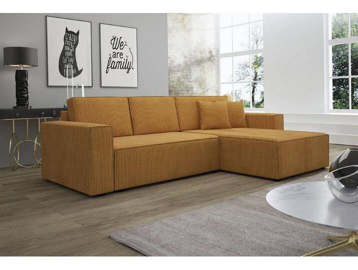 Fun Möbel Ecksofa Ecksofa Schlafsofa Sofa CONOR Stoff oder Kunstleder, inkl. Schlaffunktion und Bettkasten, Ottomane Links oder Rechts, goldfarben Fun Möbel Ecksofa Ecksofa Schlafsofa Sofa CONOR Stoff oder Kunstleder, inkl. Schlaffunktion und Bettkasten, Ottomane Links oder Rechts, goldfarben von OTTO
