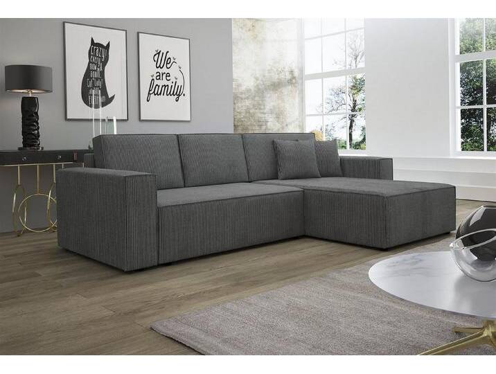 Fun Möbel Ecksofa Ecksofa Schlafsofa Sofa CONOR Stoff oder Kunstleder, inkl. Schlaffunktion und Bettkasten, Ottomane Links oder Rechts, grau Fun Möbel Ecksofa Ecksofa Schlafsofa Sofa CONOR Stoff oder Kunstleder, inkl. Schlaffunktion und Bettkasten, Ottomane Links oder Rechts, grau von OTTO