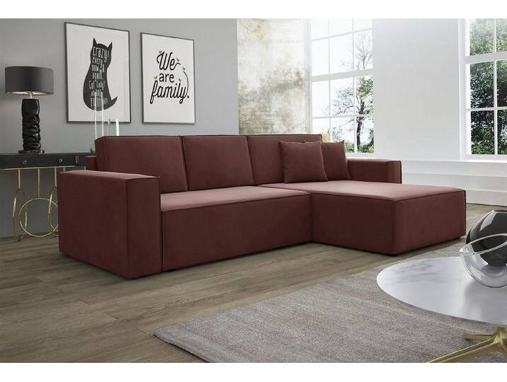 Fun Möbel Ecksofa Ecksofa Schlafsofa Sofa CONOR Stoff oder Kunstleder, inkl. Schlaffunktion und Bettkasten, Ottomane Links oder Rechts, rosa Fun Möbel Ecksofa Ecksofa Schlafsofa Sofa CONOR Stoff oder Kunstleder, inkl. Schlaffunktion und Bettkasten, Ottomane Links oder Rechts, rosa von OTTO