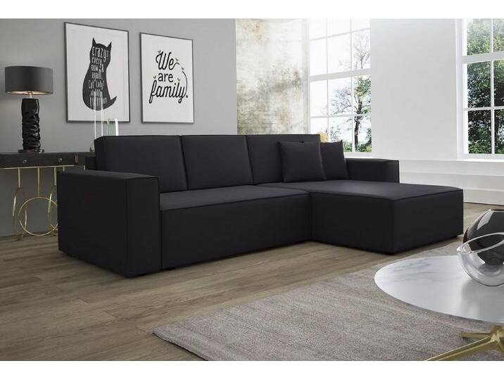 Fun Möbel Ecksofa Ecksofa Schlafsofa Sofa CONOR Stoff oder Kunstleder, inkl. Schlaffunktion und Bettkasten, Ottomane Links oder Rechts, schwarz Fun Möbel Ecksofa Ecksofa Schlafsofa Sofa CONOR Stoff oder Kunstleder, inkl. Schlaffunktion und Bettkasten, Ottomane Links oder Rechts, schwarz von OTTO