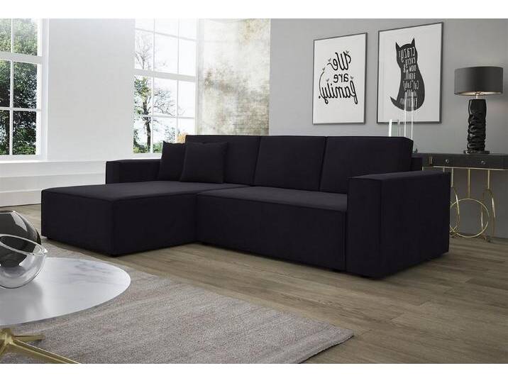Fun Möbel Ecksofa Ecksofa Schlafsofa Sofa CONOR Stoff oder Kunstleder, inkl. Schlaffunktion und Bettkasten, Ottomane Links oder Rechts, schwarz Fun Möbel Ecksofa Ecksofa Schlafsofa Sofa CONOR Stoff oder Kunstleder, inkl. Schlaffunktion und Bettkasten, Ottomane Links oder Rechts, schwarz von OTTO