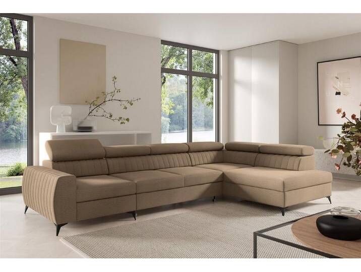 Fun Möbel Ecksofa Schlafsofa Sofa FUN PARKER XL Stoff Element, inkl. einstellbare Kopfstützen, Rundumbezug, beige, Beige Fun Möbel Ecksofa Schlafsofa Sofa FUN PARKER XL Stoff Element, inkl. einstellbare Kopfstützen, Rundumbezug, beige, Beige von OTTO