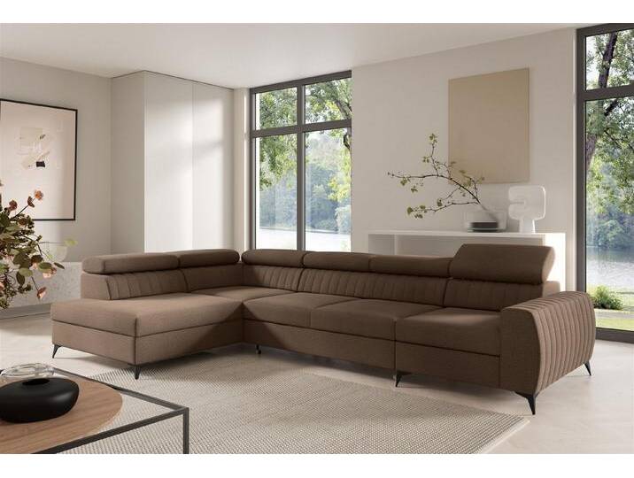 Fun Möbel Ecksofa Schlafsofa Sofa FUN PARKER XL Stoff Element, inkl. einstellbare Kopfstützen, Rundumbezug, braun, Schokobraun Fun Möbel Ecksofa Schlafsofa Sofa FUN PARKER XL Stoff Element, inkl. einstellbare Kopfstützen, Rundumbezug, braun, Schokobraun von OTTO