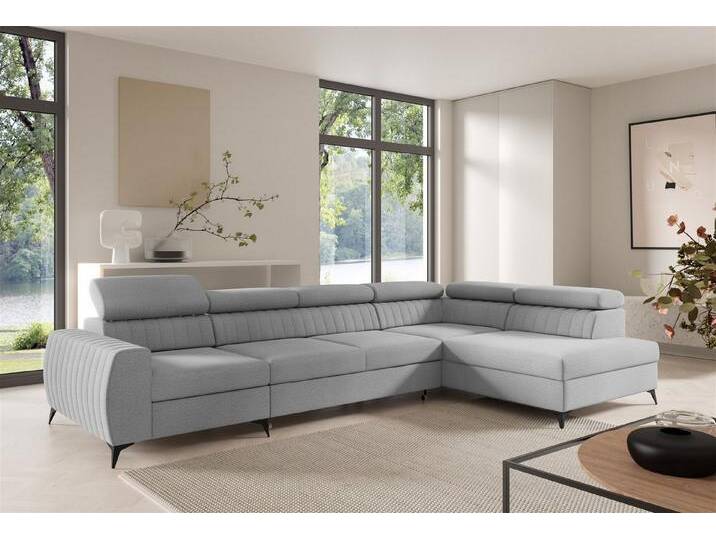 Fun Möbel Ecksofa Schlafsofa Sofa FUN PARKER XL Stoff Element, inkl. einstellbare Kopfstützen, Rundumbezug, grau, Hellgrau Fun Möbel Ecksofa Schlafsofa Sofa FUN PARKER XL Stoff Element, inkl. einstellbare Kopfstützen, Rundumbezug, grau, Hellgrau von OTTO