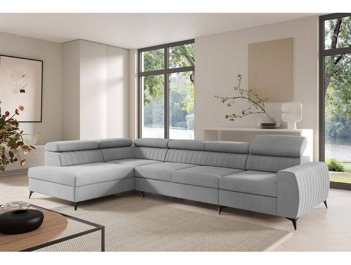 Fun Möbel Ecksofa Schlafsofa Sofa FUN PARKER XL Stoff Element, inkl. einstellbare Kopfstützen, Rundumbezug, grau, Hellgrau Fun Möbel Ecksofa Schlafsofa Sofa FUN PARKER XL Stoff Element, inkl. einstellbare Kopfstützen, Rundumbezug, grau, Hellgrau von OTTO