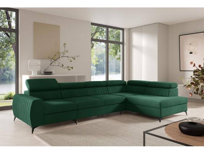 Fun Möbel Ecksofa Schlafsofa Sofa FUN PARKER XL Stoff Element, inkl. einstellbare Kopfstützen, Rundumbezug, grün, Dunkelgrün Fun Möbel Ecksofa Schlafsofa Sofa FUN PARKER XL Stoff Element, inkl. einstellbare Kopfstützen, Rundumbezug, grün, Dunkelgrün von OTTO