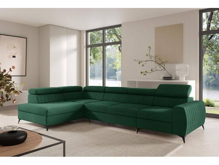 Fun Möbel Ecksofa Schlafsofa Sofa FUN PARKER XL Stoff Element, inkl. einstellbare Kopfstützen, Rundumbezug, grün, Dunkelgrün Fun Möbel Ecksofa Schlafsofa Sofa FUN PARKER XL Stoff Element, inkl. einstellbare Kopfstützen, Rundumbezug, grün, Dunkelgrün von OTTO