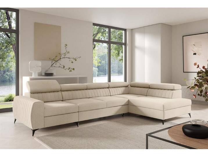 Fun Möbel Ecksofa Schlafsofa Sofa FUN PARKER XL Stoff Element, inkl. einstellbare Kopfstützen, Rundumbezug, weiß, Creme Fun Möbel Ecksofa Schlafsofa Sofa FUN PARKER XL Stoff Element, inkl. einstellbare Kopfstützen, Rundumbezug, weiß, Creme von OTTO