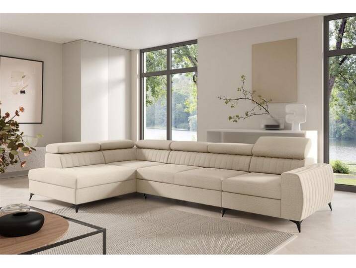 Fun Möbel Ecksofa Schlafsofa Sofa FUN PARKER XL Stoff Element, inkl. einstellbare Kopfstützen, Rundumbezug, weiß, Creme Fun Möbel Ecksofa Schlafsofa Sofa FUN PARKER XL Stoff Element, inkl. einstellbare Kopfstützen, Rundumbezug, weiß, Creme von OTTO
