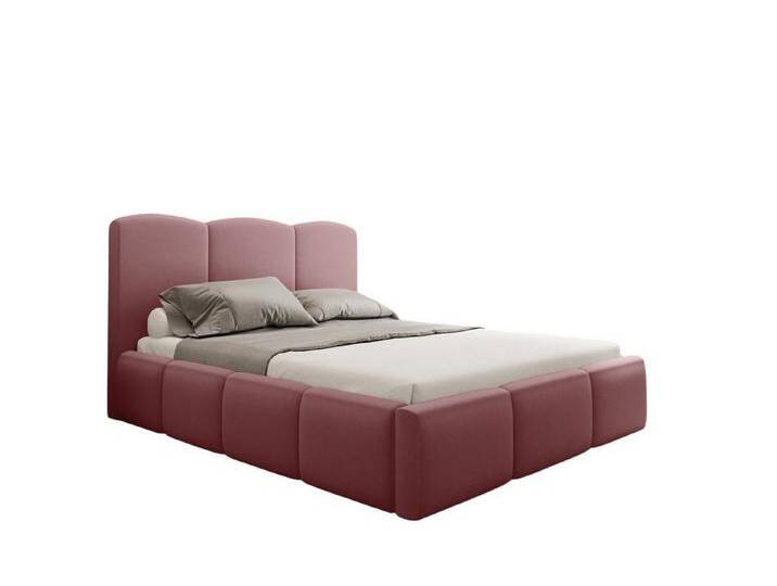 Fun Möbel Polsterbett Polsterbett Schlafzimmerbett DUNIA Komplett-Set in Stoff Opera Velvet (mit Lattenrost und Matratze, inkl. Bettkasten), rosa von OTTO