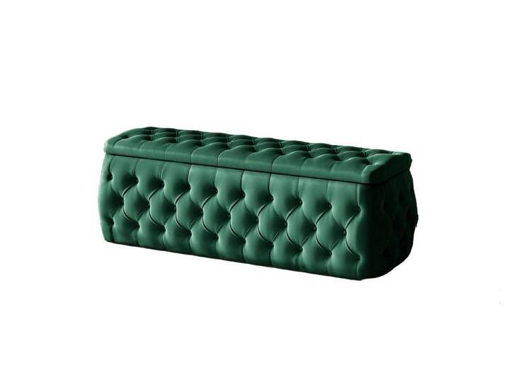 Fun Möbel Polsterhocker Hocker ERNESTO in Stoff Elisa Velvet (inkl. Stauraum, auch im Set erhältlich), in 4 Größen und 9 Farben, grün von OTTO