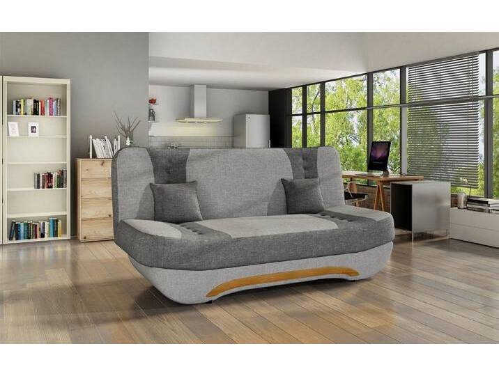 Fun Möbel Schlafsofa Schlafsofa GIANA Stoff, 1 Teile, Mit Schlaffunktion, grau, Schlafsofa GIANA Stoff Hellgrau-Grau, Hellgrau-Grau von OTTO