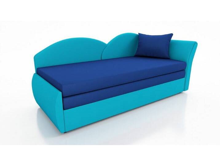 Fun Möbel Schlafsofa Sofa ALINA Links oder Rechts inklusive Bettkasten Stoff Alova, mit Schlaffunktion, blau von OTTO