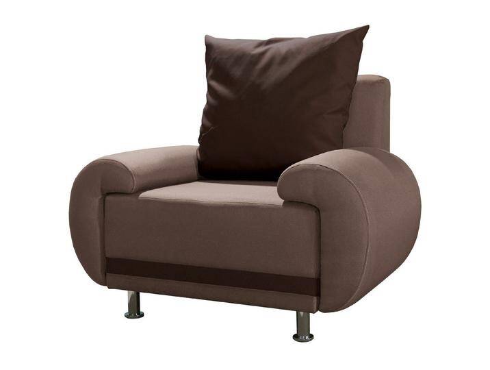 Fun Möbel Sessel Clubsessel MIKA (inkl. 1 Rückenkissen, auch als 3er Sofa oder 3-1-1-Set erhältlich), braun von OTTO