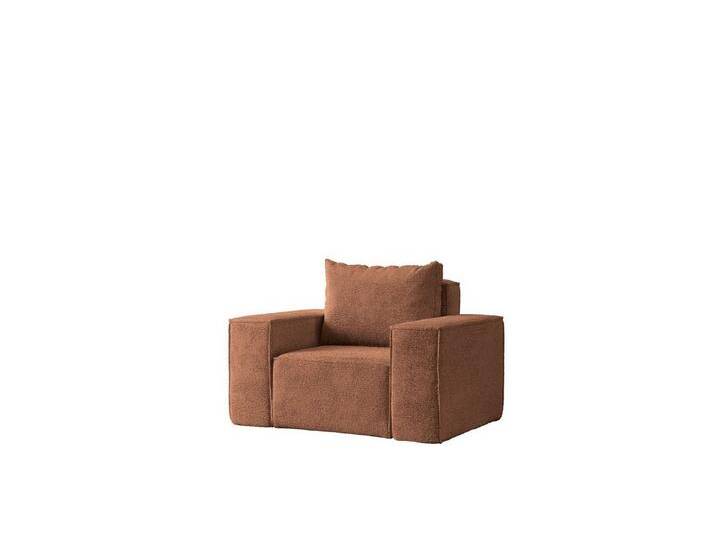 Fun Möbel Sessel Designersessel ESTELLE in Stoff (Die Serie ESTELLE bietet eine große Auswahl an Möbeln), Rücken echt bezogen, braun von OTTO