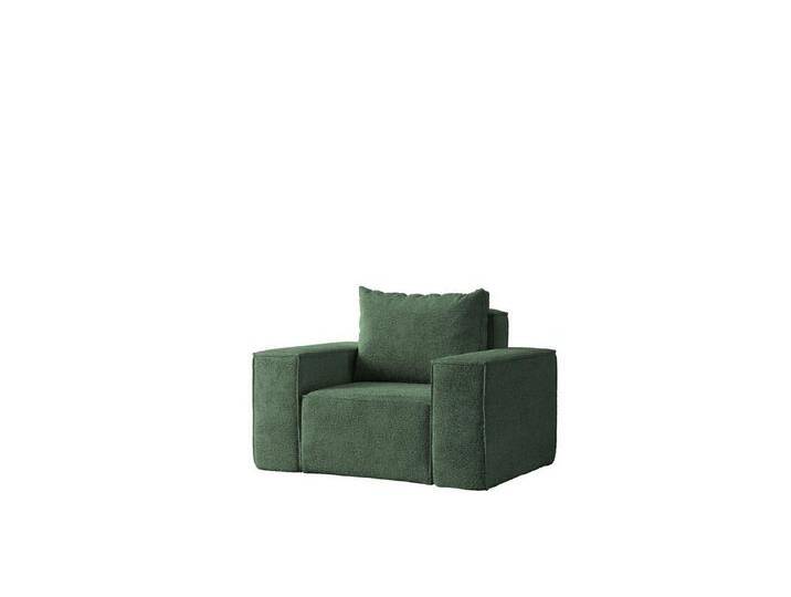 Fun Möbel Sessel Designersessel ESTELLE in Stoff (Die Serie ESTELLE bietet eine große Auswahl an Möbeln), Rücken echt bezogen, grün von OTTO