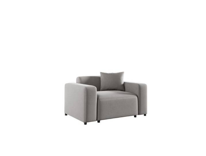 Fun Möbel Sessel Designersessel MEGAN in Stoff Salvador (Die Serie MEGAN bietet eine große Auswahl an Möbeln), inkl. ein Zierkissen, grau, Hellgrau von OTTO