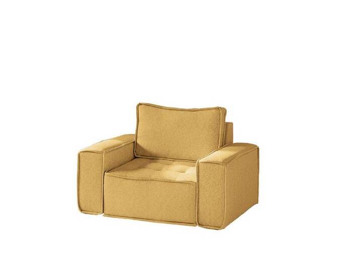 Fun Möbel Sessel Designersessel SANDE in Stoff (Auch im 3-2-1 Set erhältlich), Rundumbezug, gelb, Honiggelb von OTTO